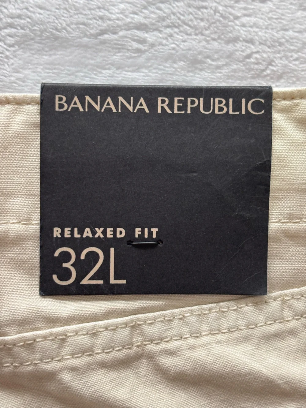 BANANA REPUBLIC Relaxed Fit Rolled Cuff Mid Rise Cotton Linen Pants--NWT--32L